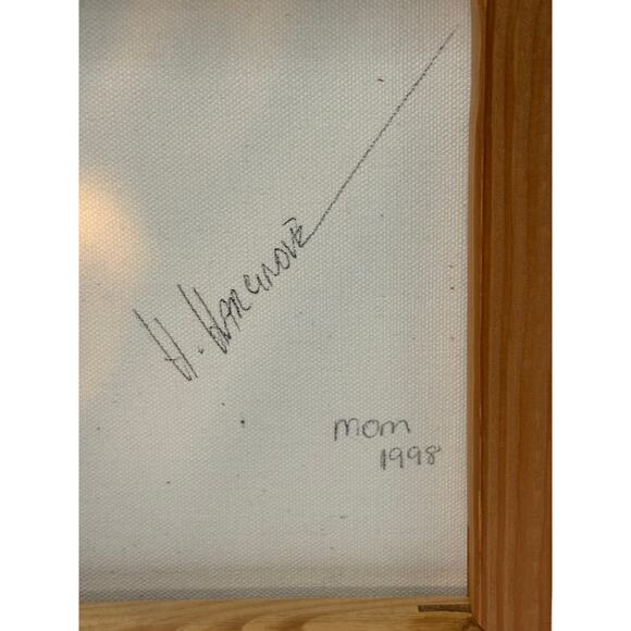 H Hargrove Signed Serigraph Black & White Cat in Chair Farmhouse 8x10" Fine Art - Picture 5 of 7